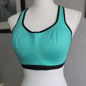 Wacoal Teal Sports Bra with Black Accents 36DDD
